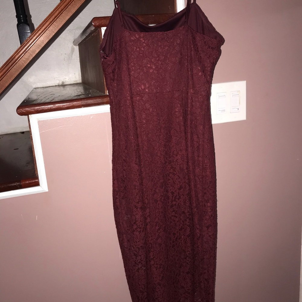 Maroon lace dress